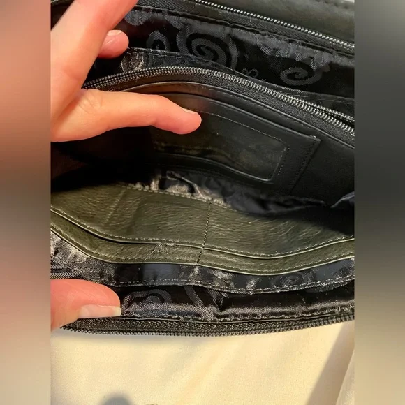 *VINTAGE* Brighton Crossbody Purse/Bag - Patent Leather Croc- Brown/Black - Picture 15 of 15